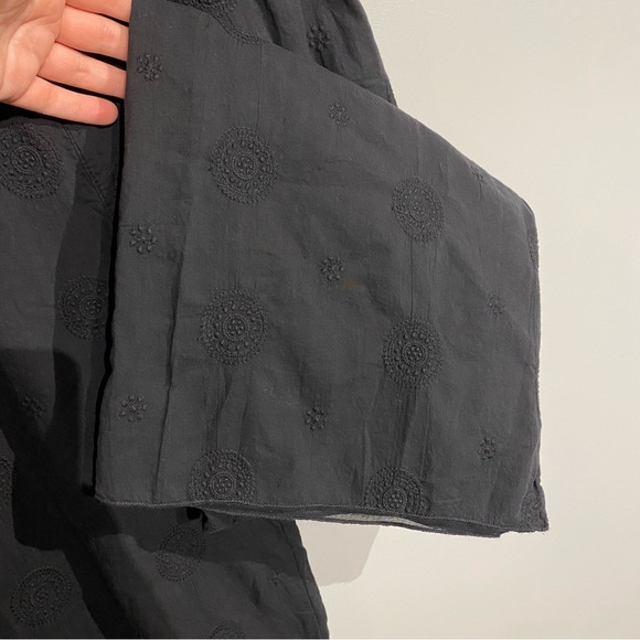 Vintage Hard Tail wide leg pants fold over waist lined 100 cotton embossed print - Picture 6 of 11